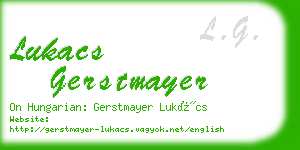 lukacs gerstmayer business card